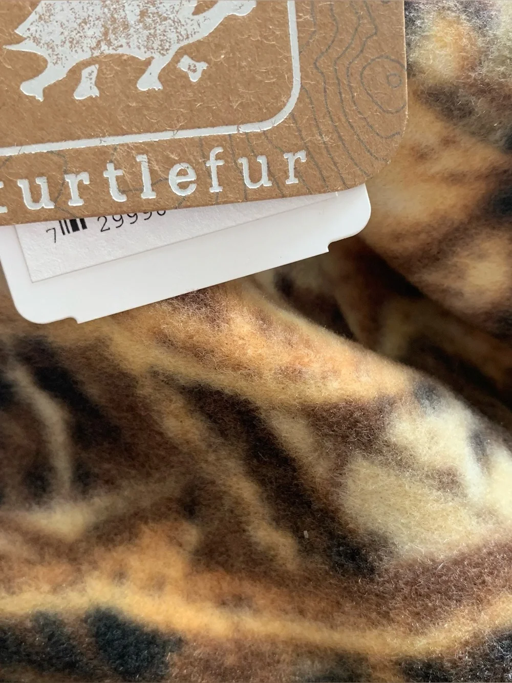 Turtle Fur Kids Brown Patterned Fleece Beanie Size 3/6 Years NWT
